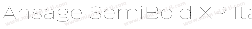 Ansage SemiBold XP Italic字体转换